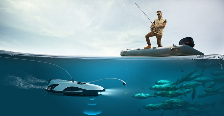 Квадрокоптер для рыбалки Mobula поможет найти рыбу в радиусе 2 км