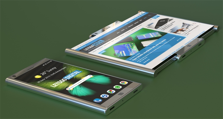 Патент Samsung: Смартфон с гибким экраном, расширяющийся до планшета