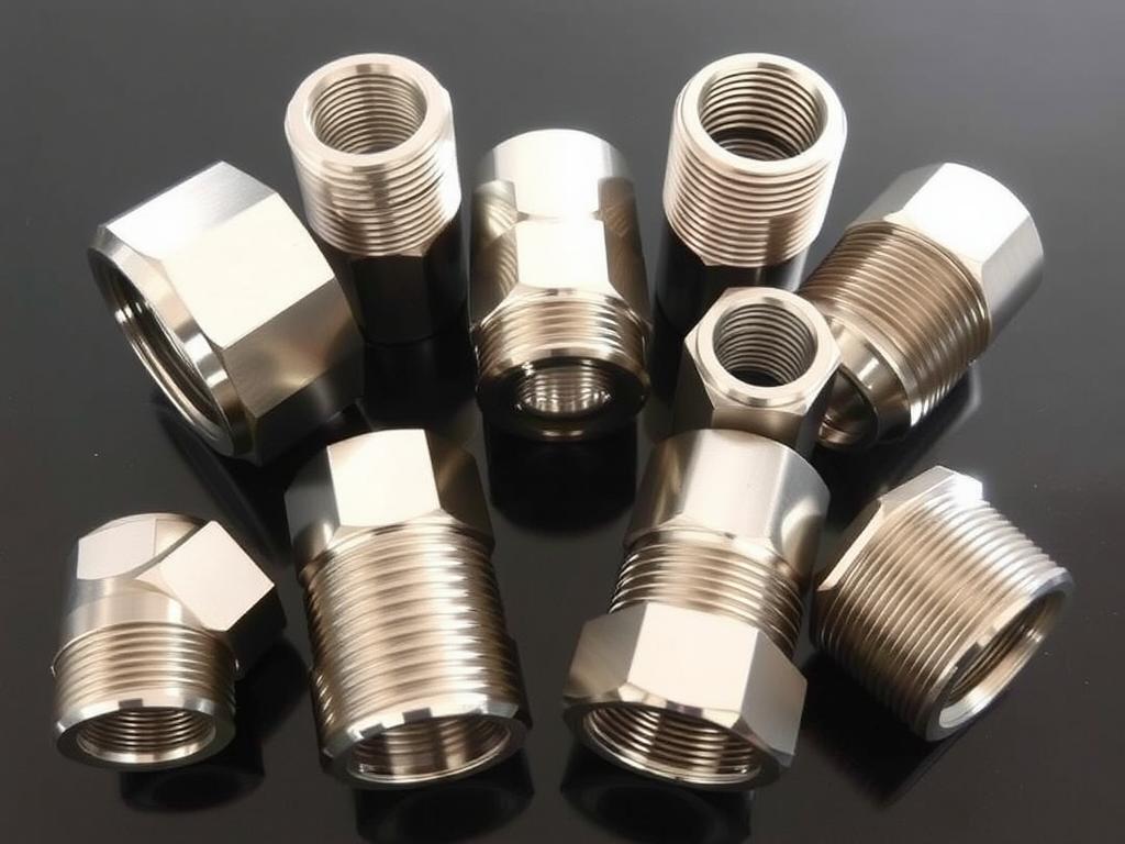 Stainless steel threaded fittingsфото