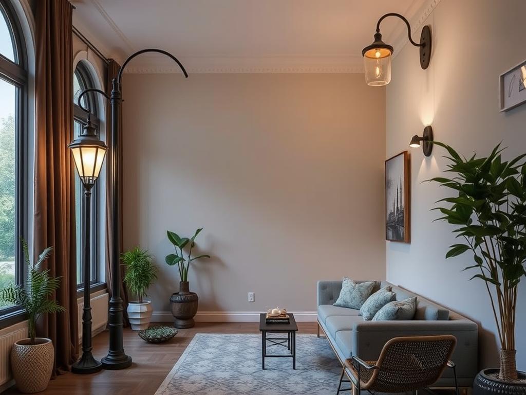 Using street lamps in interior design: original solutions for your homeфото