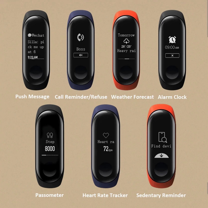 Фитнес-браслет Xiaomi Mi Band 3, черный