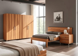 Мебель для спальни из массива в современном стиле: тепло дерева и минимализм в одной комнате